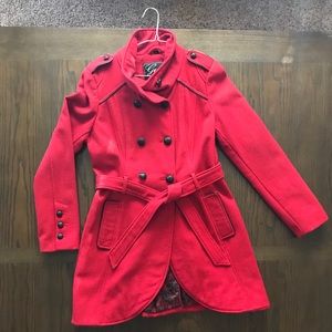 Red GUESS peacoat